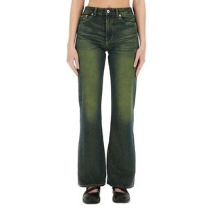 OUR LEGACY Women's Wide Leg Denim Pants Women GREEN
